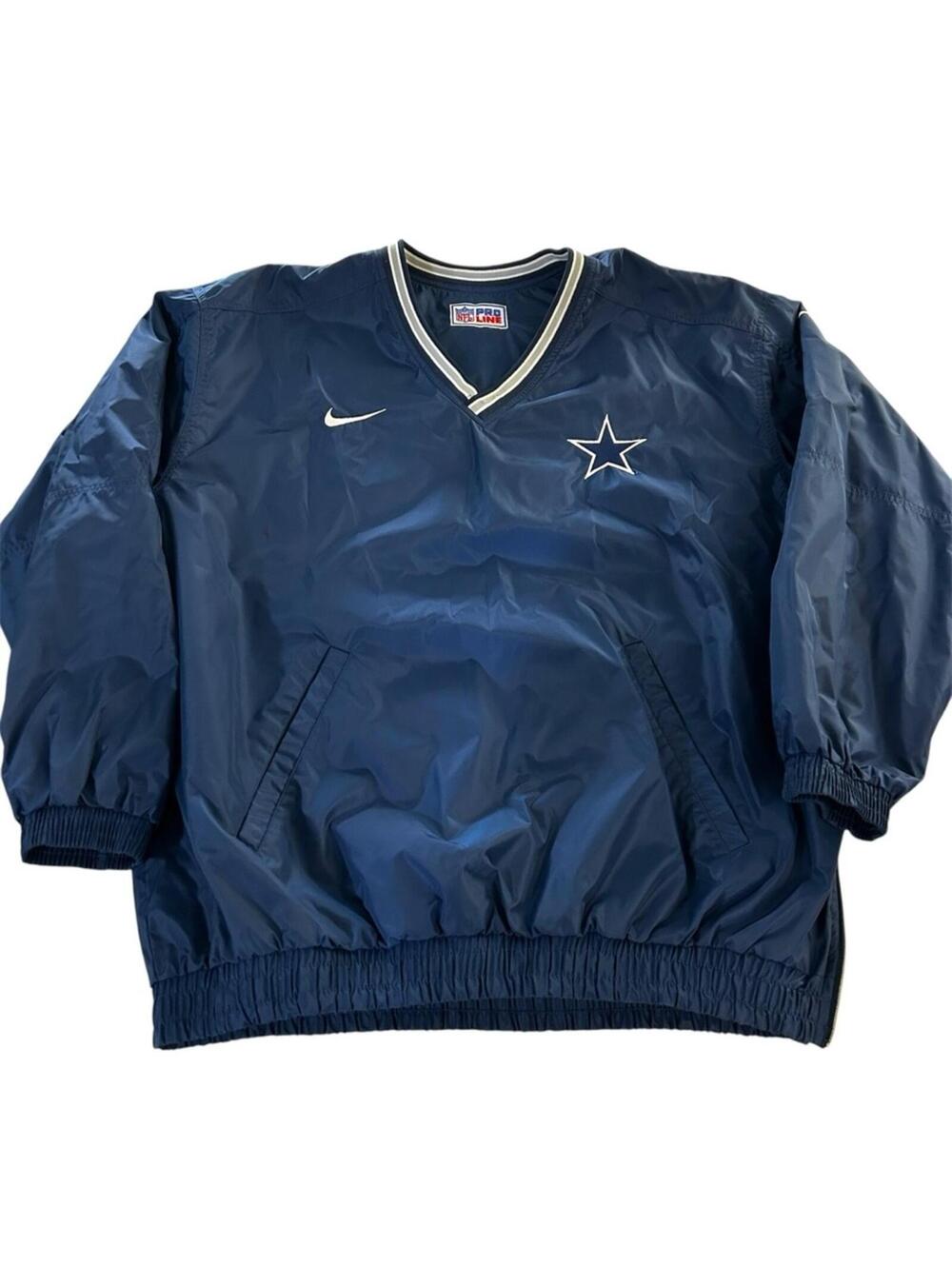 Vtg Nike Team Dallas Cowboys NFL Football Varsity Reversible Jacket Mens XL